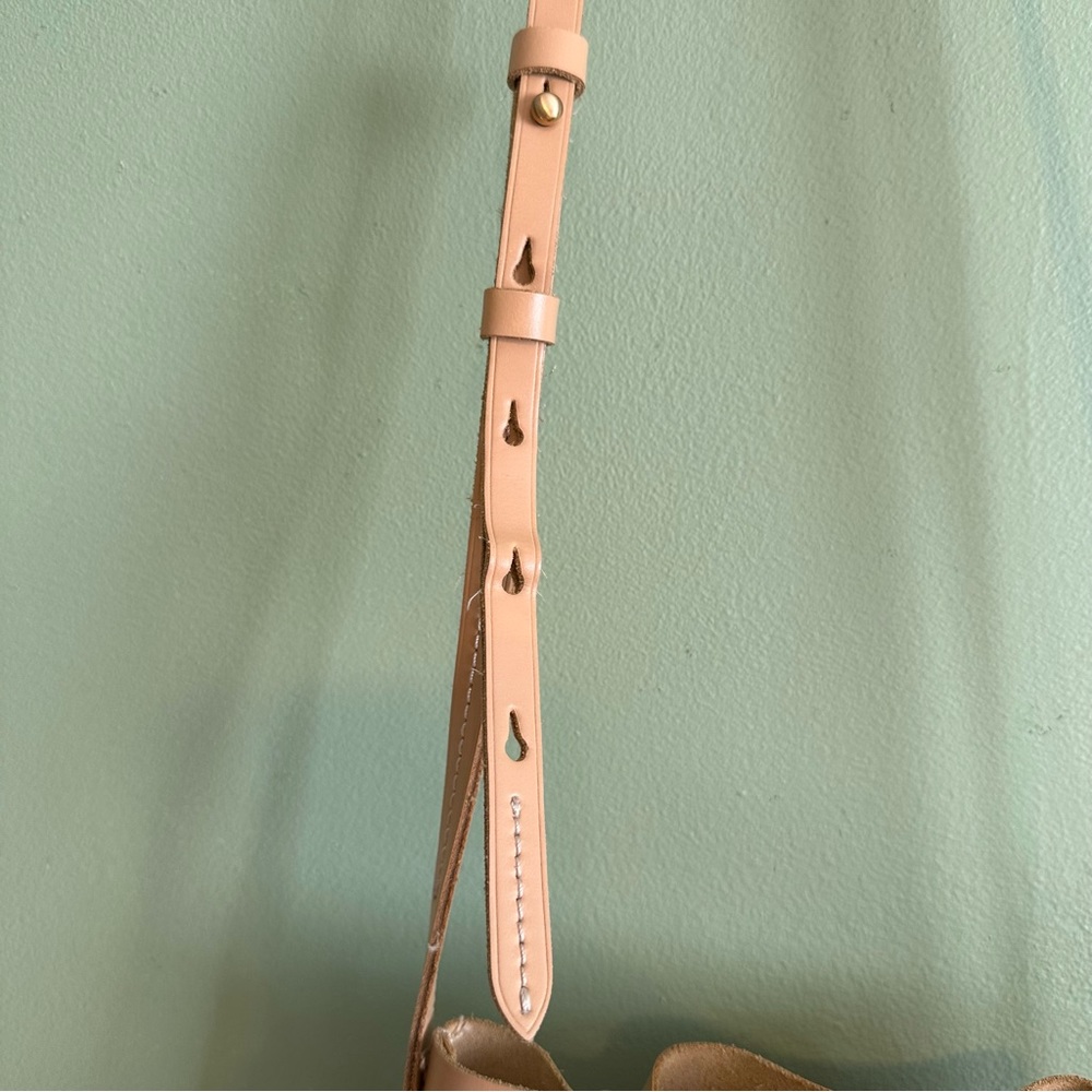 J.Crew Mini Leather Bucket Bag Drawstring Tassel Crossbody - Picture 4 of 6
